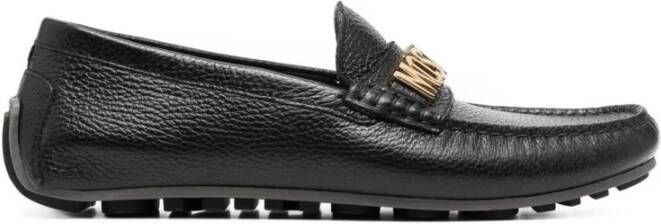 Moschino Zwarte platte schoenen stijlvol ontwerp Black Heren