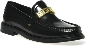 Moschino Zwarte platte schoenen stijlvol ontwerp Black Heren