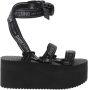 Moschino Zwarte Ribbon Plateau Sandaal Black Dames - Thumbnail 1