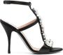 Moschino Zwarte Sandalen met Juweelversiering Black Dames - Thumbnail 1