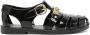 Moschino Zwarte Schoenen van Kunstleer met Goudkleurig Logo Black Dames - Thumbnail 1