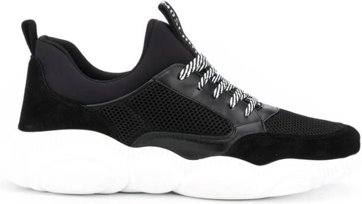 Moschino Sneakers IN Rete Vitello E Crosta CON Suola Teddy Zwart Heren