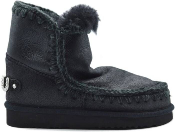 Mou Zwarte Eskimo-laarzen met steendecoraties Black Dames