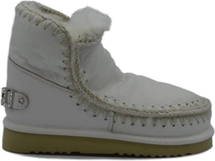 Mou Witte Eskimo Laarzen voor Dames met Rhinestones White Dames