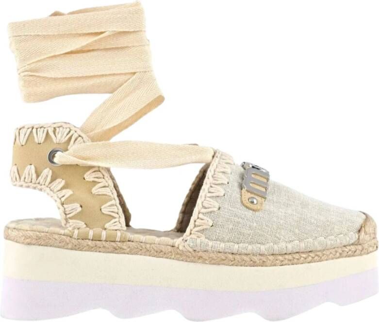 Mou Beige Espa Platte Sandaal