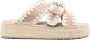 MOU Slippers Dames Jute Sandal Suède Beige - Thumbnail 1
