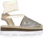 Mou Beige Sandalen met Pailletten en Vetersluiting - Thumbnail 1