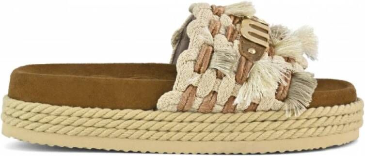 Mou Beige Sandalen voor Stijlvol Comfort