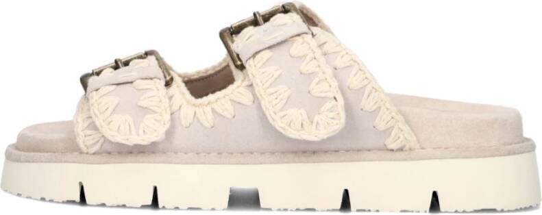 MOU Slippers Dames New Bio Maat: 38 Materiaal: Suède Kleur: Beige - Foto 7