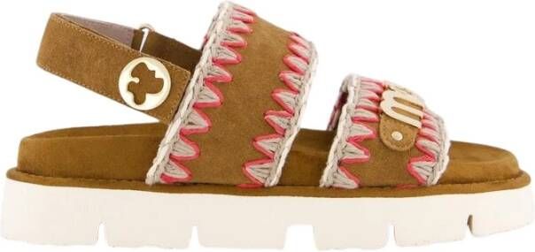 Mou Bio Sandaal met Overstitching in Cogna