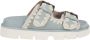 Mou Blauwe Leren Sandalen Ss25 - Thumbnail 1
