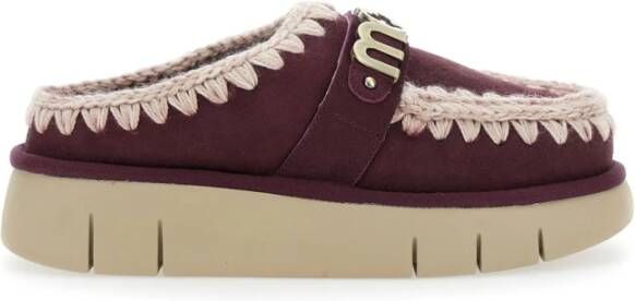 Mou Bordeaux Sandalen met Bounce Clog Logo