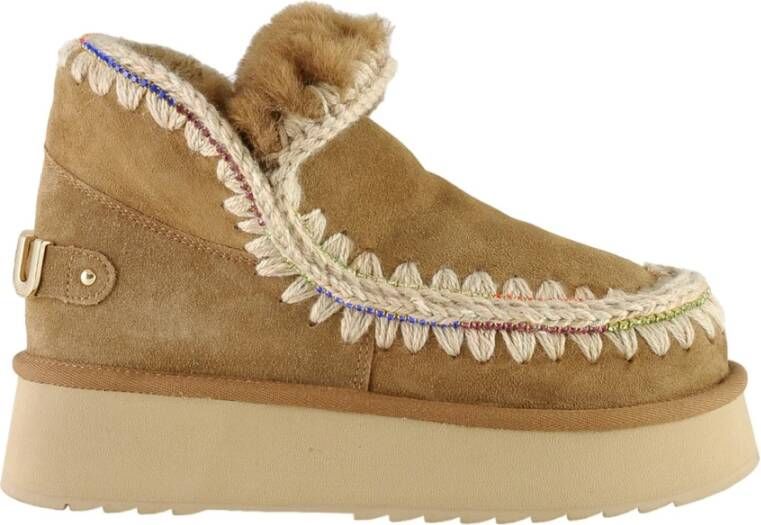 Mou Boots Eskimo 18 Platform Rhinestones in bruin