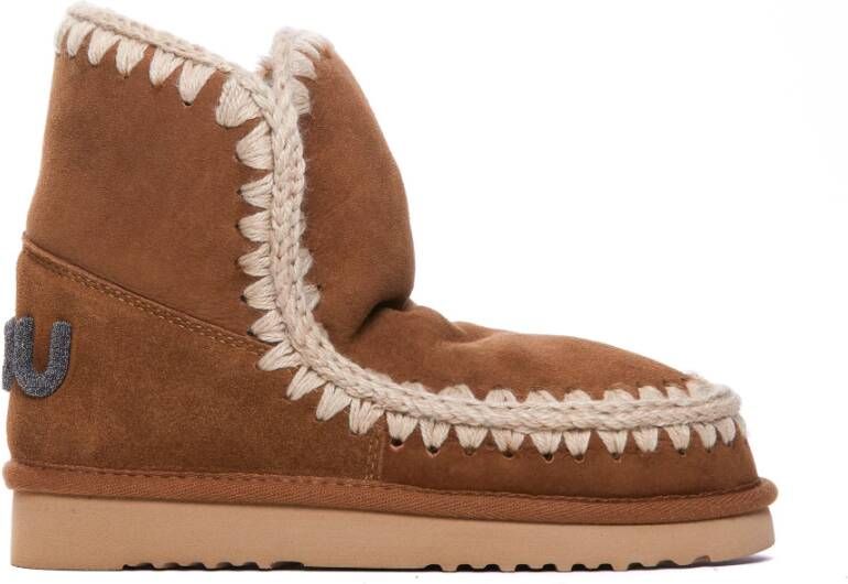 Mou Bruine Eskimo Booties met Glitter Logo - Foto 2