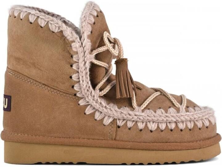 Mou Bruine Eskimo Kant Schapenvacht Laarzen