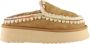 MOU Instappers Dames Clog Eskimo Platform Rhinestones Maat: 38 Materiaal: Suède Kleur: Cognac - Thumbnail 5