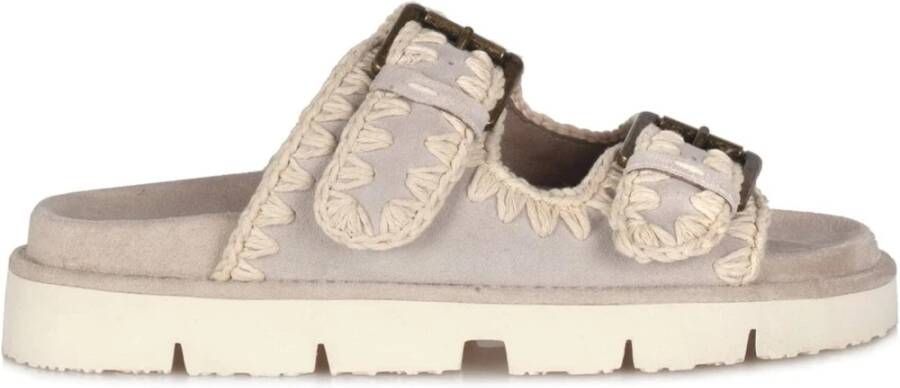 MOU Slippers Dames New Bio Maat: 39 Materiaal: Suède Kleur: Beige - Foto 6
