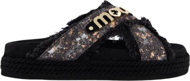 Mou Dames Criss-Cross Sandal Black Dames