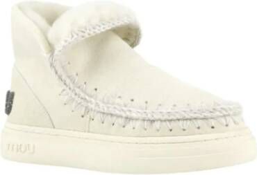 MOU Vachtlaarzen Dames Eskimo Sneaker Bold Glitter Logo Maat: 37 Materiaal: Suède Kleur: Cognac - Foto 2