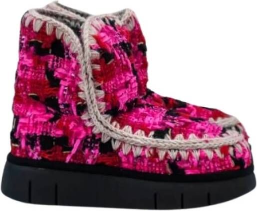 Mou Eskimo 18 Textiel Grote Tartan Laars Pink Dames