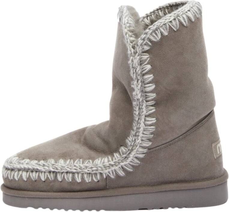 Mou Eskimo 24 Grijze Leren Laarzen Gray Dames