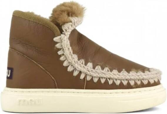 Mou Eskimo Bold Leren Sneaker Hazelnoot Brown Dames