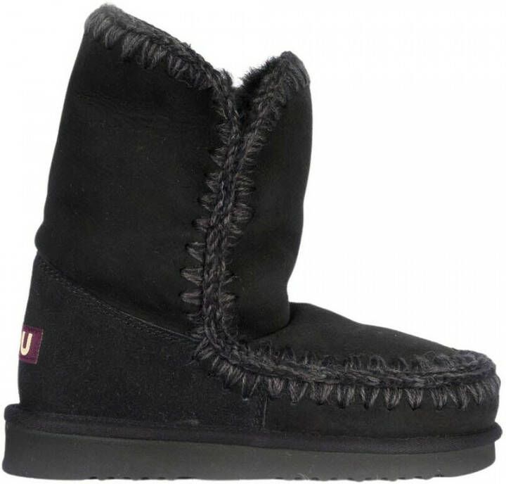 MOU Vachtlaarzen Dames Eskimo 18 Glitter Logo Maat: 36 Materiaal: Suède Kleur: Zwart - Foto 7