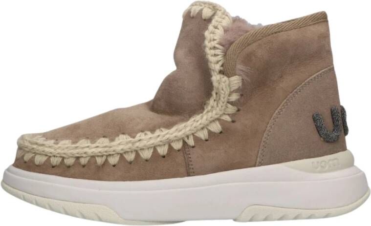 Mou Eskimo Jogger Glitter Logo Laarzen Brown Dames