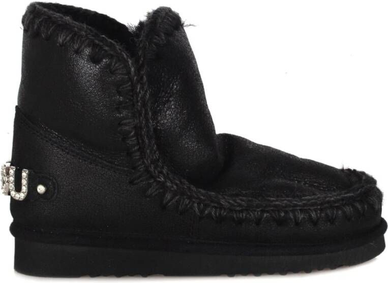 Mou Zwarte Eskimo-laarzen met steendecoraties Black Dames