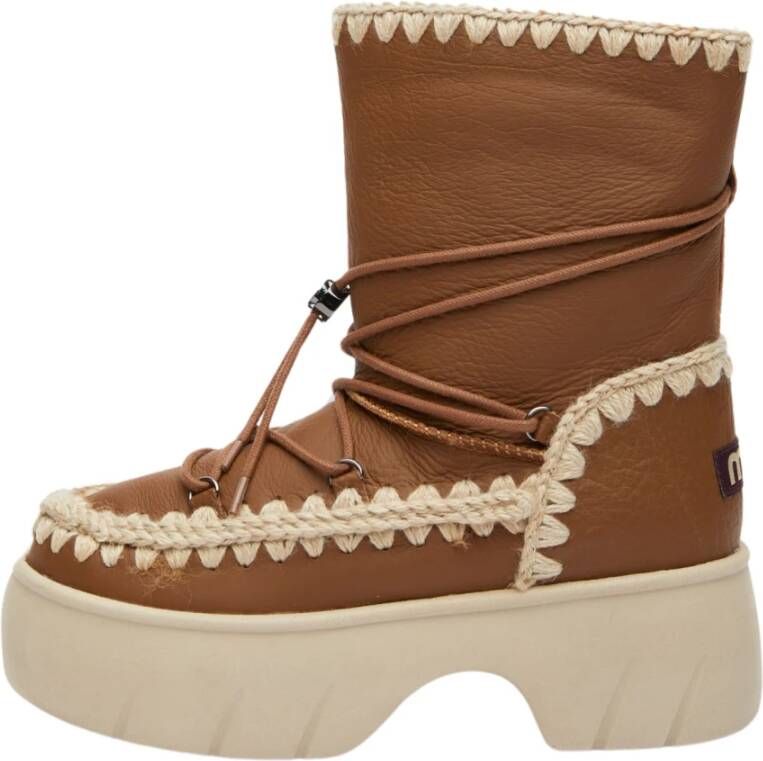 Mou Eskimo Snow Boot in Cognac Brown Dames