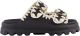 MOU Slippers Dames Eva One-piece Slide Two-buckles Textiel Zwart - Zwart