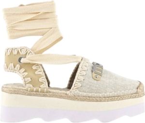 Mou Flat Sandals Beige Dames