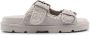 MOU Slippers Dames Low Bio Sandal 2buckles Monoch Maat: 37 Materiaal: Suède Kleur: Grijs - Thumbnail 6