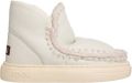 Mou Bold Sneakerlaars van Omgekeerd Schapenleer en Leer - Wit