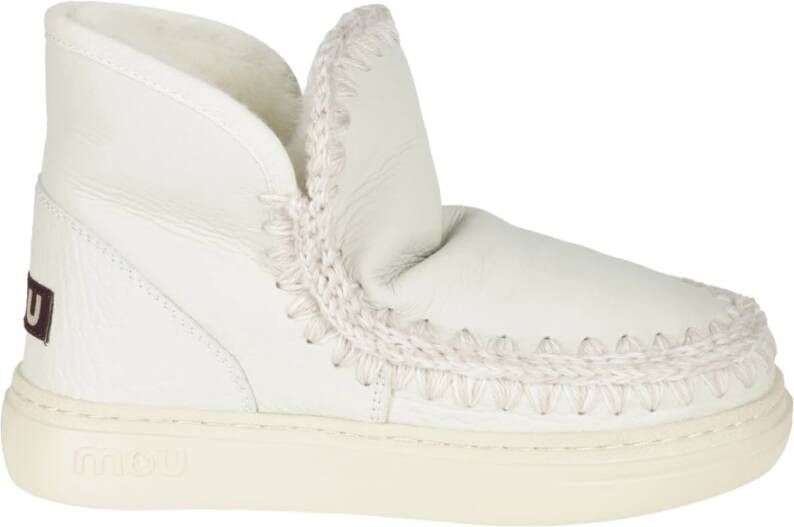 Mou Bold Sneakerlaars van Omgekeerd Schapenleer en Leer