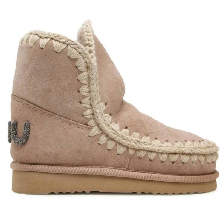 MOU Vachtlaarzen Dames Eskimo 18 Glitter Logo Maat: 39 Materiaal: Suède Kleur: Zwart - Foto 7