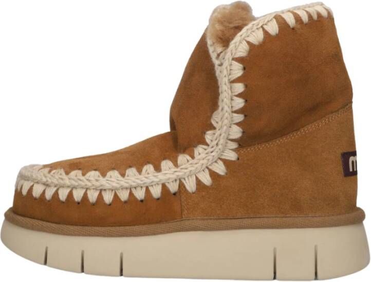 MOU Vachtlaarzen Dames Eskimo 18 Glitter Logo Maat: 41 Materiaal: Suède Kleur: Cognac - Foto 7