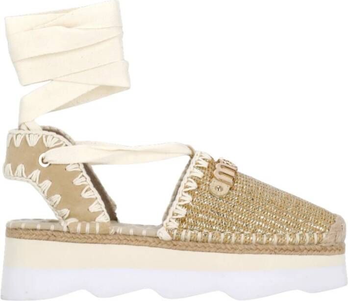 Mou Gouden Lurex Sandalen