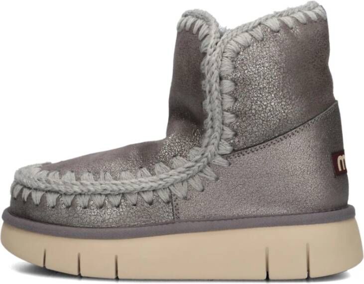 MOU Vachtlaarzen Dames Eskimo18bounc Met Maat: 37 Materiaal: Suède Kleur: Zilver - Foto 6