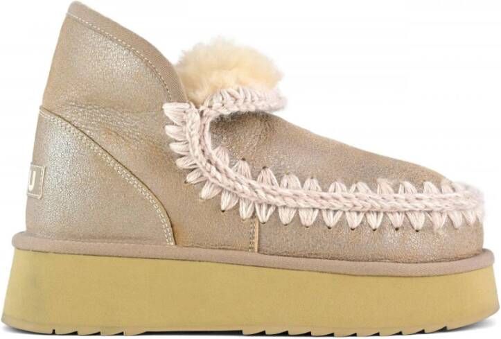 Mou Grijze Mini Eskimo Platform Laarzen Gray Dames