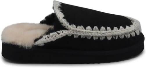 Mou Handgemaakte Eskimo Slipper Clog in Zwart