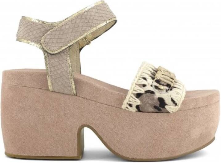 Mou High Heel Sandals Beige Dames