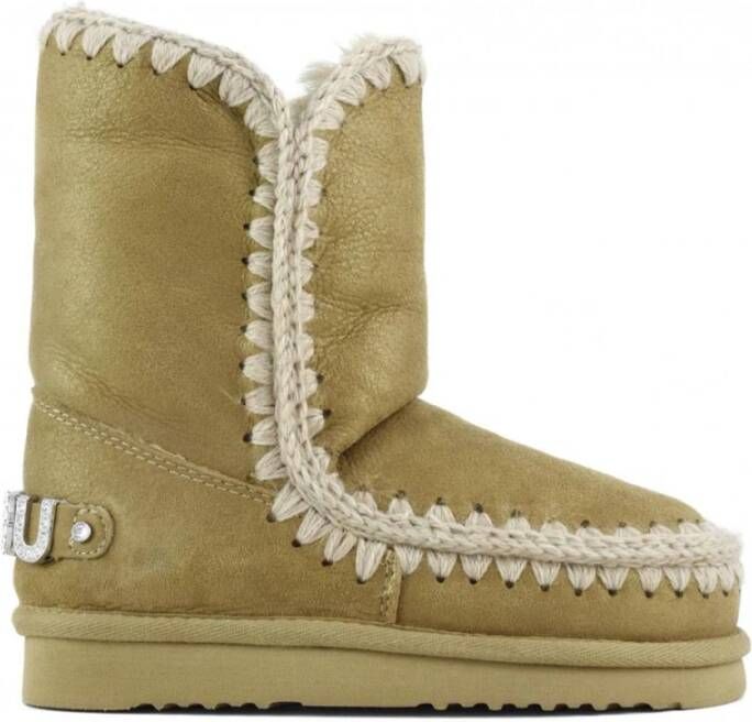 Mou Eskimo24 Rhinestones Logo Stivaletto Beige Dames