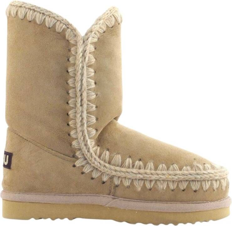 Mou Iconische Eskimo-laars met wollen stiksels