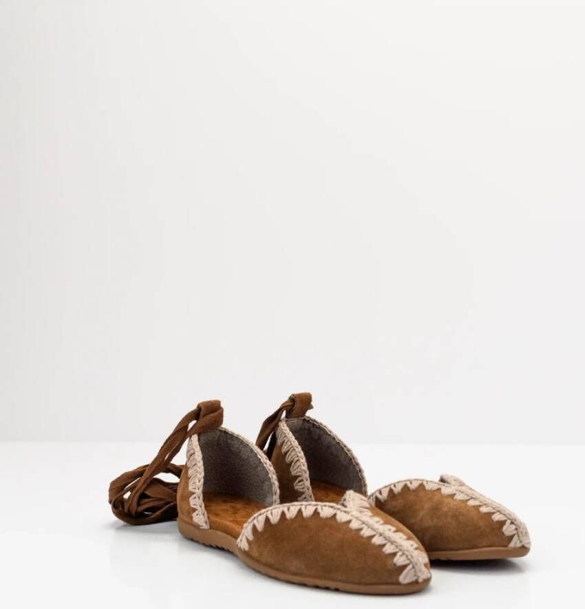 Mou Kanten Ballerina Platte Schoen