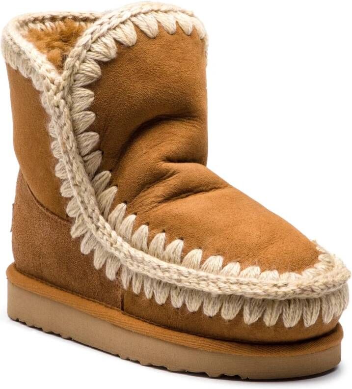 MOU Vachtlaarzen Dames Eskimo 18 Glitter Logo Maat: 41 Materiaal: Suède Kleur: Cognac - Foto 5