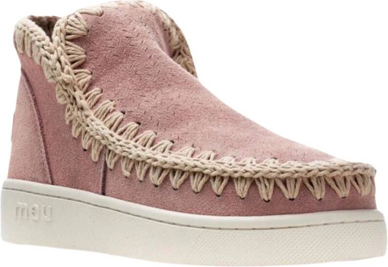 Mou Lace-up Boots Pink Dames
