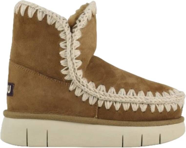 MOU Vachtlaarzen Dames Eskimo 18 Glitter Logo Maat: 41 Materiaal: Suède Kleur: Cognac - Foto 8