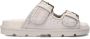 MOU Slippers Dames Low Bio Sandal 2buckles Monoch Maat: 38 Materiaal: Suède Kleur: Grijs - Thumbnail 3