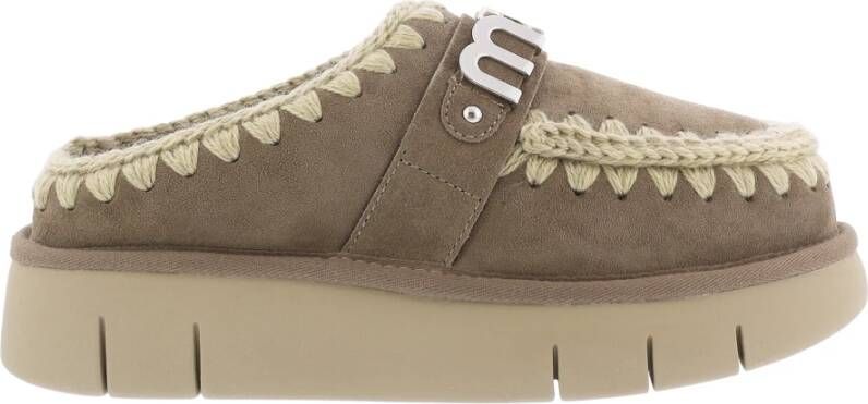 MOU Instappers Dames Bounce Clog Maat: 40 Materiaal: Suède Kleur: Beige - Foto 13